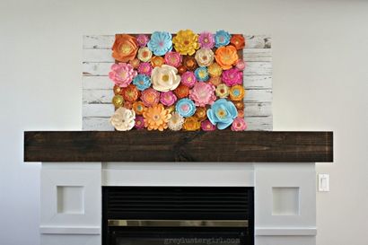 Fleurs Wall Paper Art (comment faire de l'art mur de journal) Fleurs Papier peint Art