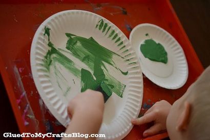 Paper Plate Frankenstein Kid Craft - Collé à mes Artisanat