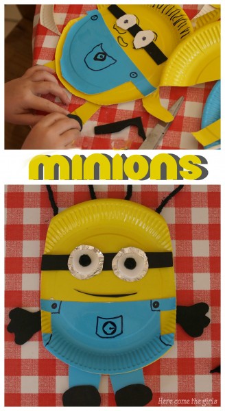 Paper Plate Minion Craft - Here Come the Girls