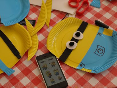 Paper Plate Minion Craft - Here Come the Girls