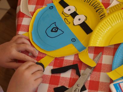 Paper Plate Minion Craft - Here Come the Girls