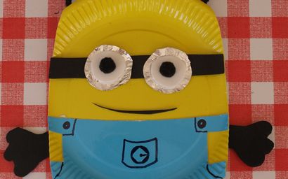 Paper Plate Minion Craft - Here Come the Girls