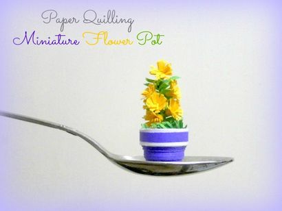 Papier Quilled Flower Pot - Papier Designs Quilling, Tutoriels artisanat, Origami, Recettes, Ladyrain
