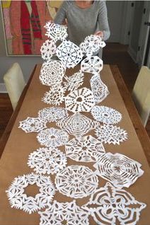 flocons de neige en papier, idées partie Frozen Blog
