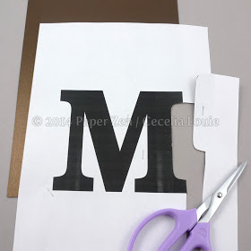 Papier Zen Quilling une lettre facile Monogram