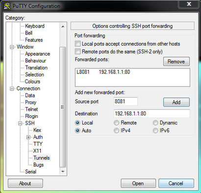 Partie 1 Tunneling avec masticage (SSH), une maison faite VPN de toutes sortes, ballot Drivel