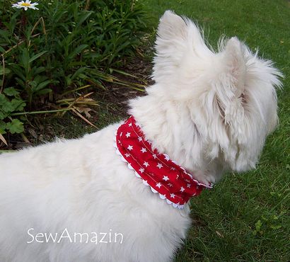 - patriotique Pups Slipcovers col et du cou Chouchous (comment faire pour les chiens scrunchies) - patriotique Pups Slipcovers col et du cou Chouchous