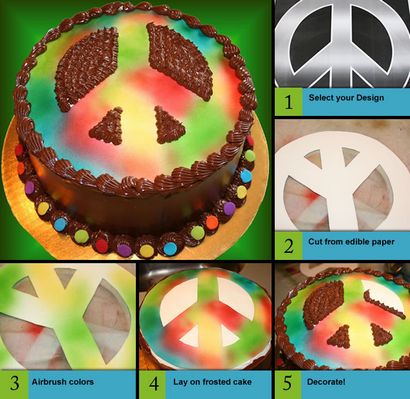 Friedenszeichen-Kuchen