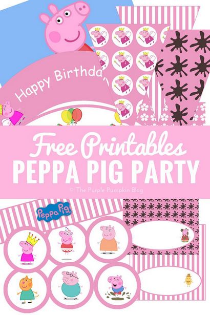 Peppa Pig Party Party Fun Idées Printables - Le blog pourpre citrouille