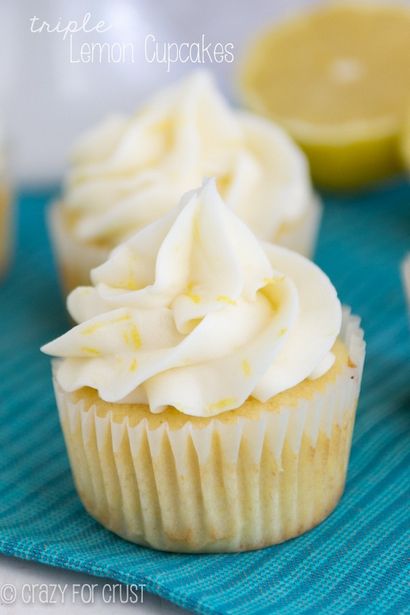 Perfekte Triple-Lemon Cupcakes - Crazy for Crust