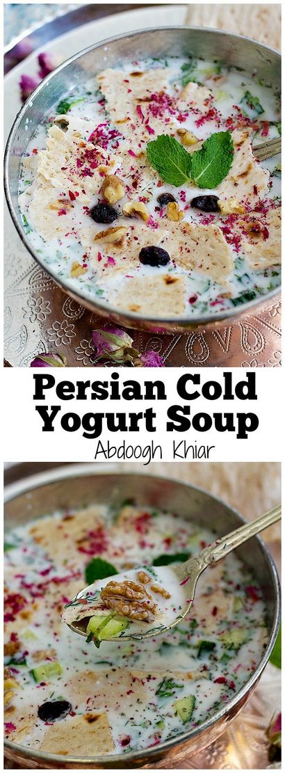 Soupe froide yogourt persan - Abdoogh Khiar • licornes dans la cuisine