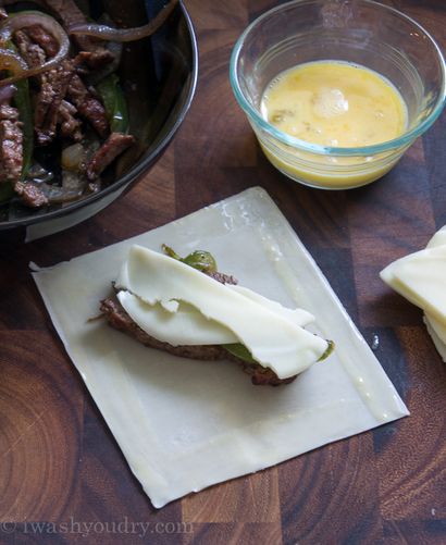 Philly Cheese Steak Egg Rolls - I Wash (Steak) Philly Cheese Steak Egg Rolls - I laver