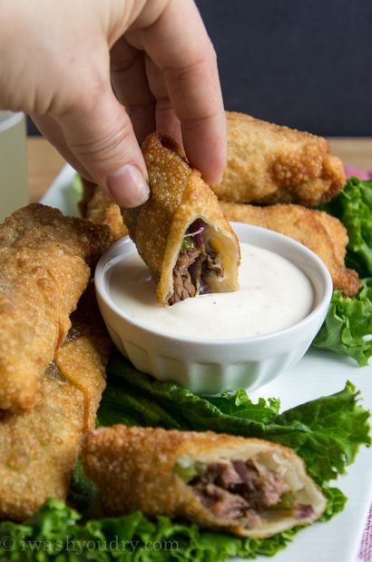 Philly Cheese Steak Egg Rolls - I laver