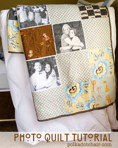 Photo Quilt, un mini tutoriel - Le président Polkadot