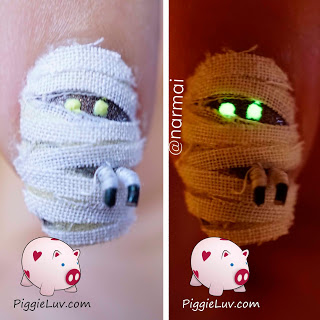 PiggieLuv 3D Mumie Nagelkunst für Halloween
