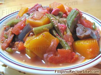 Pinakbet ou Pakbet (viande ragoût de légumes à la pâte de crevettes), Recette Philippin