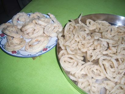 Pindi Vadiyalu - Biyyam Pindi Vadiyalu - Fryums mit Reismehl