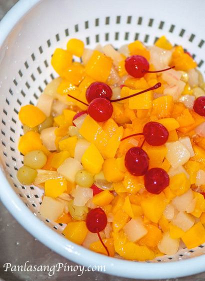 Pinoy Fruit recette de salade - Panlasang Pinoy (salade) Pinoy Salade de fruits Recette - Panlasang Pinoy