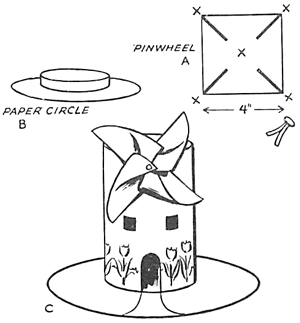 Pinwheel artisanat pour les enfants Comment faire Roulades avec Arts & amp facile libre; Instructions pour l'artisanat