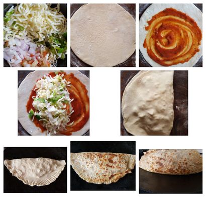 Pizza Paratha Rezept, wie Pizza paratha zu machen, Indian