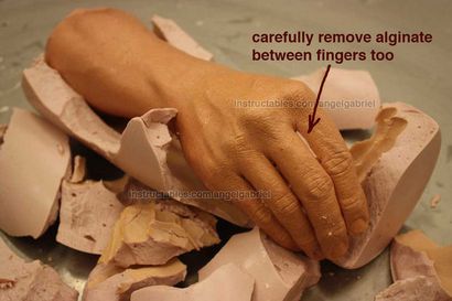 Gips Alginate Casts von My Hand DIY 5 Schritte (mit Bildern)