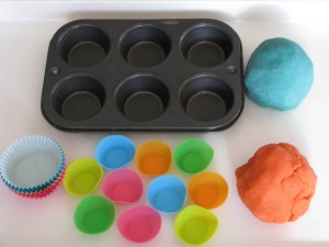 Knete Cupcakes, Lernen 4 Kids