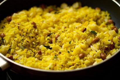 recette Poha, comment faire recette Aloo de poha, recette poha de pommes de terre