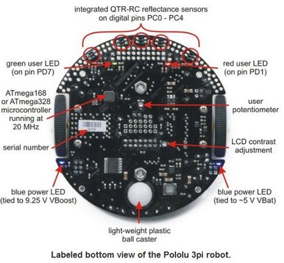 Pololu 3pi Robot Kit, 975, Pololu