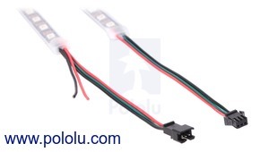 Pololu - adressable RGB 150 LED Strip, 5 V, 5 m (WS2812B) (fils d'alimentation auxiliaire) Pololu - adressable RGB 150 LED Strip, 5 V, 5 m (WS2812B)