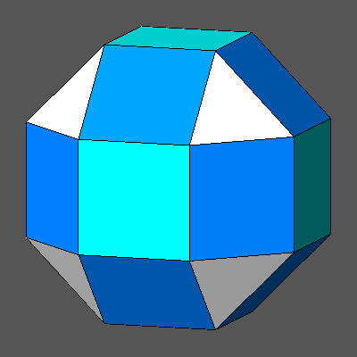 Polyèdres provenant de la troncature progressive par cube du tétraèdre tronqué archimédien