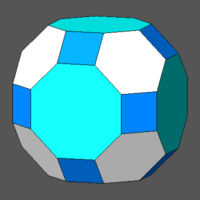 Polyèdres provenant de la troncature progressive par cube du tétraèdre tronqué archimédien