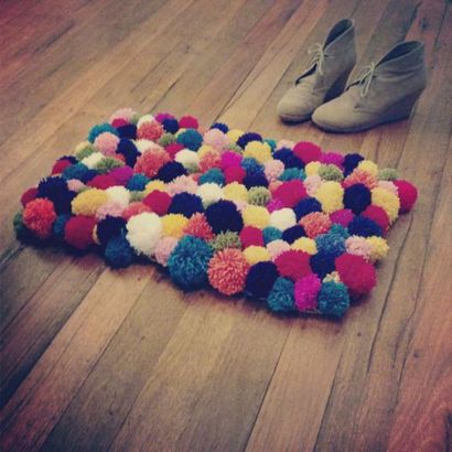 Pom pom tutoriel tapis