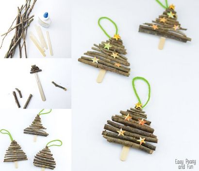 Popsicle bâton et Brindilles Ornement - Easy Peasy et Fun (brindille arbre de Noël comment faire) Popsicle bâton et Brindilles Ornement - Easy Peasy et Fun