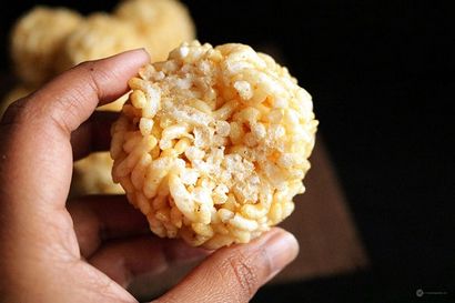 Pori urundai, l'Inde du Sud riz soufflé boules de recettes
