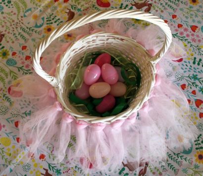 Pottery Barn Inspiré Tulle Tutu Panier de Pâques bricolage Tutoriel Fabuleusement Frugal - Pieds nus sur le (Tutu) Pottery Barn Inspiré Tulle Tutu Panier de Pâques bricolage Tutoriel Fabuleusement Frugal - Pieds nus sur la