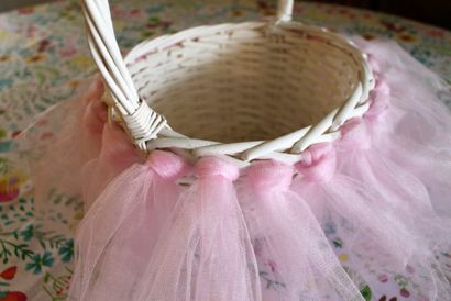 Pottery Barn Inspiré Tulle Tutu Panier de Pâques bricolage Tutoriel Fabuleusement Frugal - Pieds nus sur la