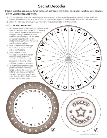 Imprimable secret décodeur roue - barbote - Babbles