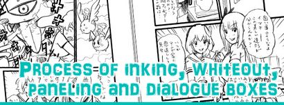 Prozess der Farb, Whiteout, Verkleidungen und Dialogboxen, Japan Manga Schule