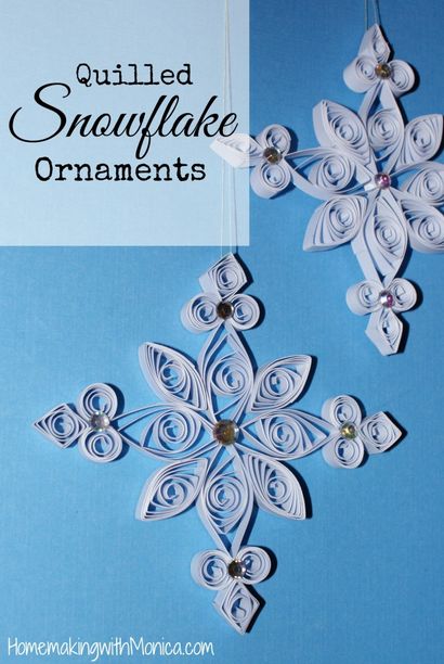 Quilled flocon de neige Ornement Tutorial, avec Monica Homemaking