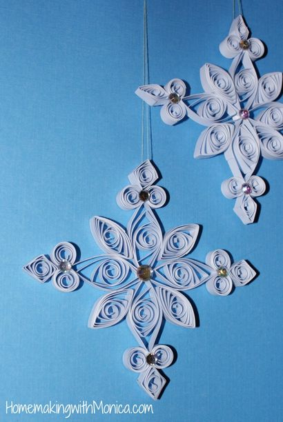 Quilled flocon de neige Ornement Tutorial, avec Monica Homemaking