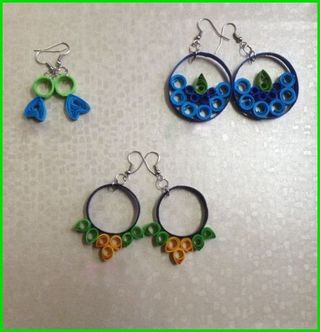 Boucles d'oreilles quilling 5 simples et jolies étapes (avec photos)