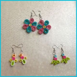 Boucles d'oreilles quilling 5 simples et jolies étapes (avec photos)