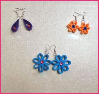 Boucles d'oreilles quilling 5 simples et jolies étapes (avec photos)