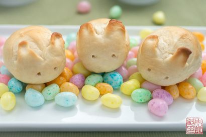 Kaninchen-Häschen-Brötchen für Ostern - Nachtisch zuerst