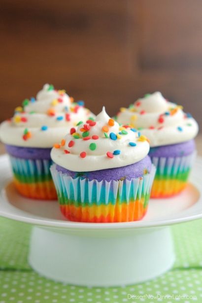 Rainbow Cupcakes (vidéo) - Dessert Maintenant, dîner plus tard!