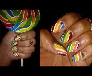 Regenbogen-Streifen Nägel 9 Schritte (mit Bildern) (Stufen) Regenbogen-Streifen Nägel 9 Schritte (mit Bildern)