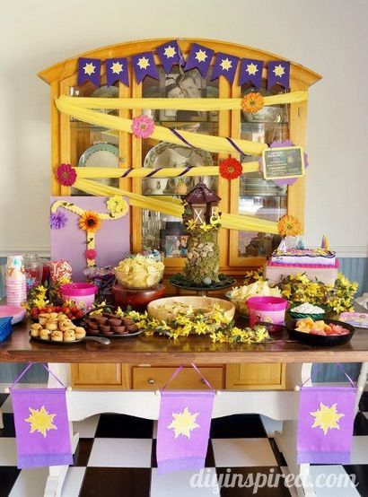 Raiponce de fête d'anniversaire Idées - bricolage Inspiré (idées) Rapunzel Birthday Party Idées - Bricolage Inspired