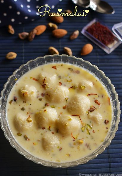 Rasmalai Recette - Comment faire Rasmalai - Sharmis Passions