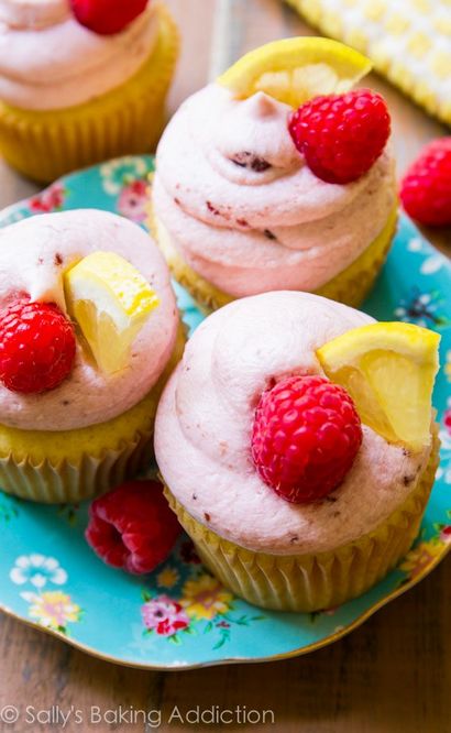 Petits gâteaux au citron framboise