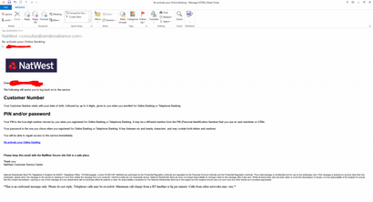 Réactiver votre banque en ligne - phishing bancaire NatWest - Ma sécurité en ligne (en ligne) Réactiver votre banque en ligne - phishing bancaire NatWest - Ma sécurité en ligne